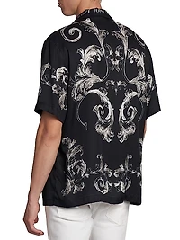 Baroque Short Sleeve Button-Front Shirt