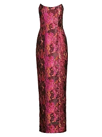 Lumina Jacquard Strapless Gown