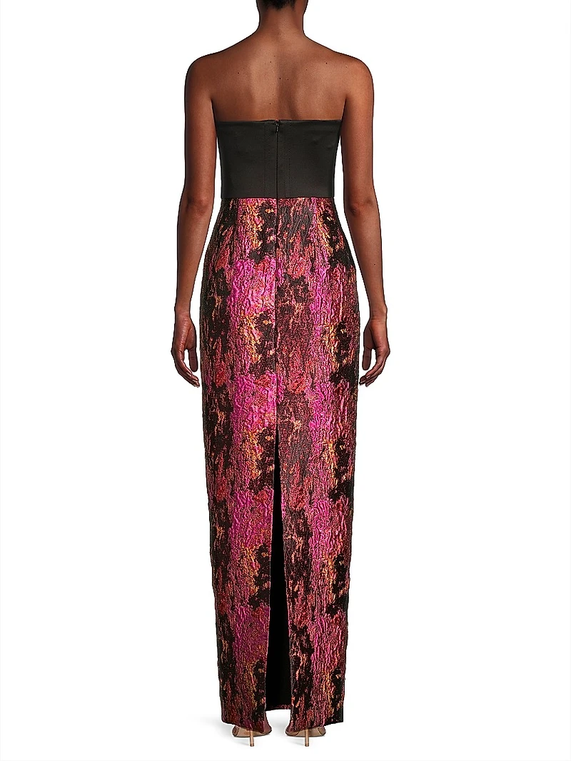 Lumina Jacquard Strapless Gown