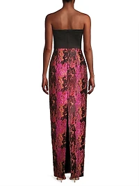 Lumina Jacquard Strapless Gown