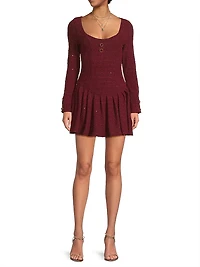 Maverick Embellished Stretch Bouclé Minidress