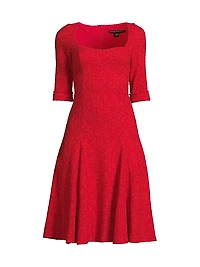 Norina Stretch-Bouclé Knee-Length Dress