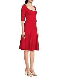Norina Stretch-Bouclé Knee-Length Dress