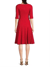 Norina Stretch-Bouclé Knee-Length Dress