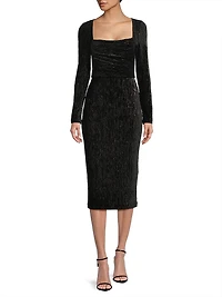 Xander Plissé Cocktail Sheath Dress