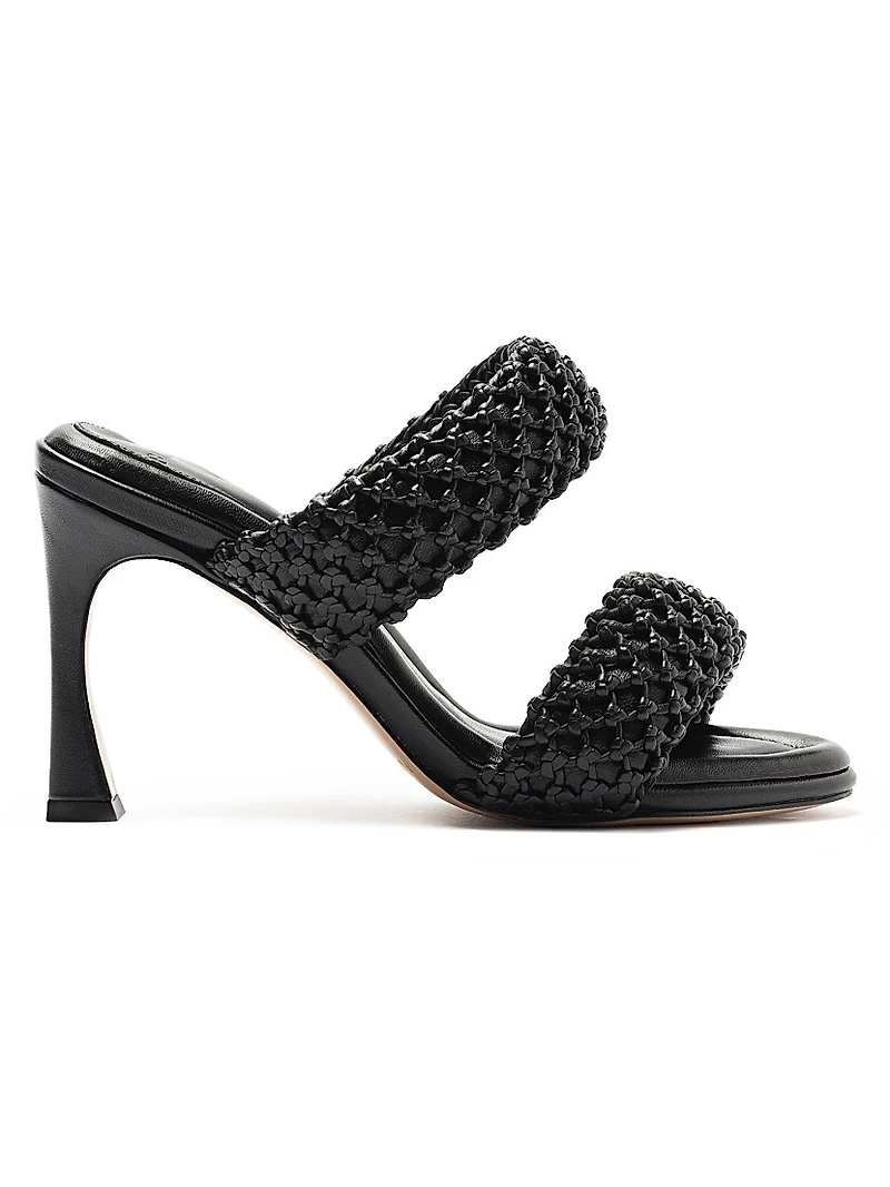 Lilla 85MM Woven Leather Sandals