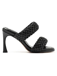 Lilla 85MM Woven Leather Sandals