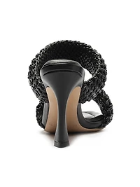 Lilla 85MM Woven Leather Sandals