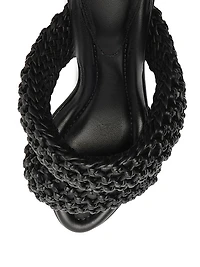 Lilla 85MM Woven Leather Sandals
