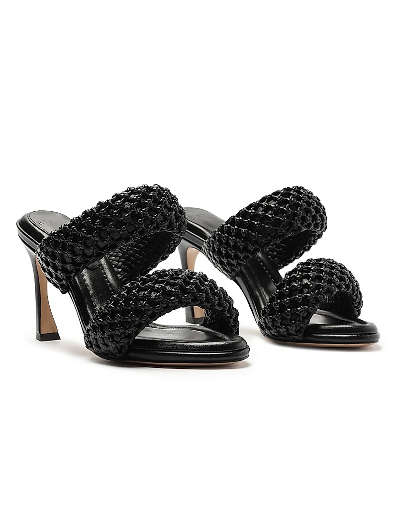 Lilla 85MM Woven Leather Sandals