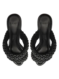 Lilla 85MM Woven Leather Sandals