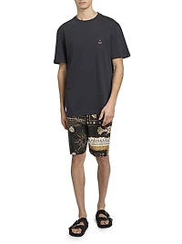 Gregorian Patchwork Cotton Shorts