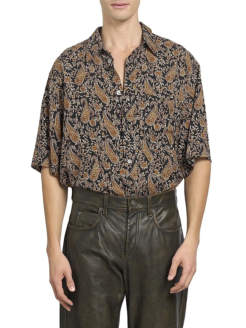 Vabilio Paisley Button-Front Shirt
