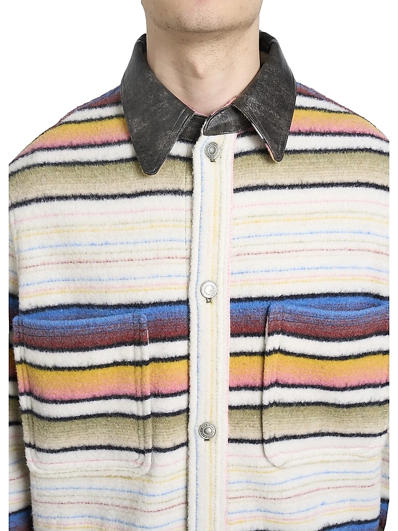 Duncan Striped Wool-Blend Jacket