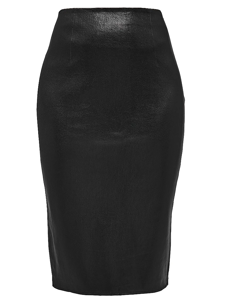 Claude Stretch Leather Skirt