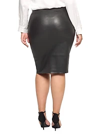Claude Stretch Leather Skirt