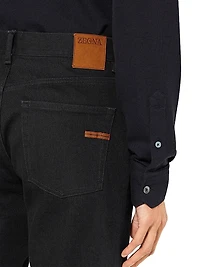 Rinse-Washed Stretch Cotton Roccia Jeans