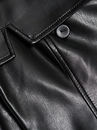 Tessa Faux Leather Midi-Dress