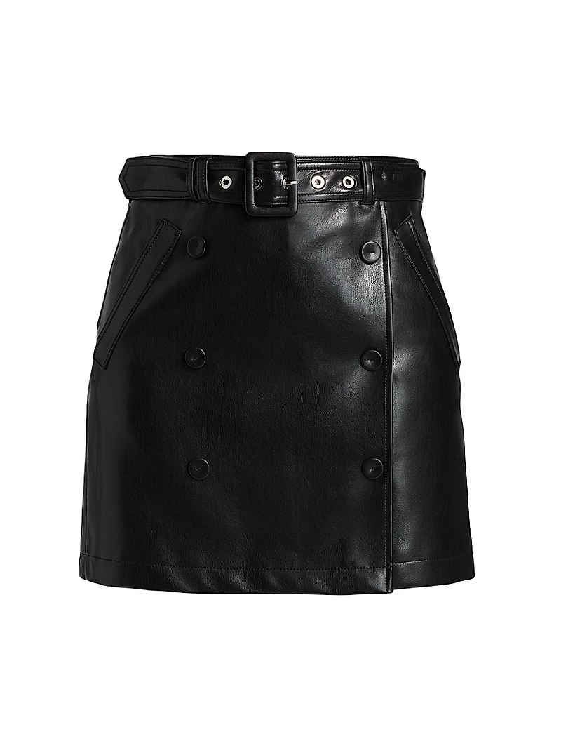 Quin Vegan Leather Miniskirt