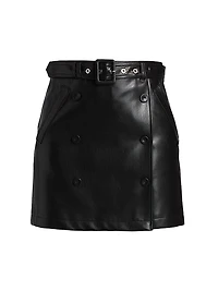 Quin Vegan Leather Miniskirt