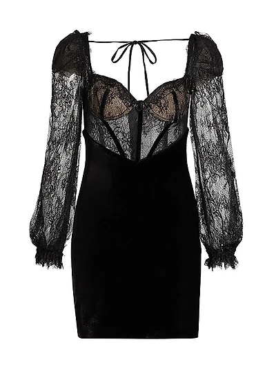 Lace & Velvet Minidress