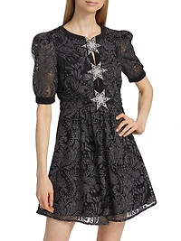 Jamie Paisley Tulle Minidress