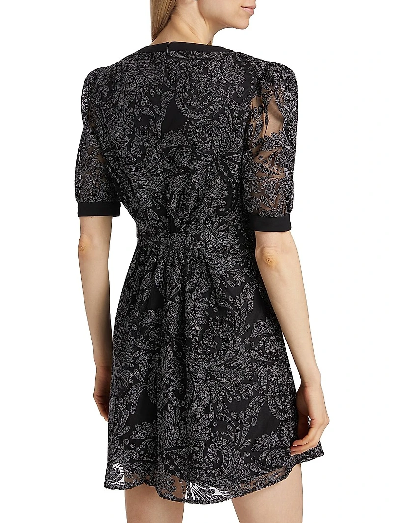 Jamie Paisley Tulle Minidress