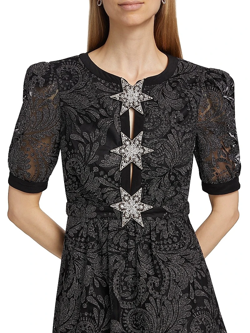 Jamie Paisley Tulle Minidress