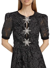 Jamie Paisley Tulle Minidress