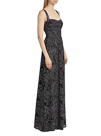 Rachel Paisley Tulle Maxi Dress