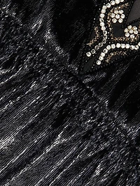 Tabitha Metallic Velvet Midi Dress