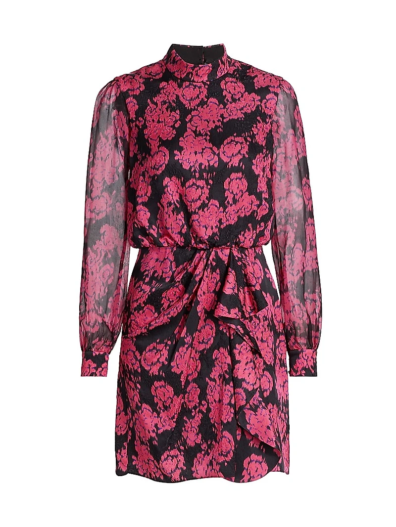Isa Floral Silk Minidress
