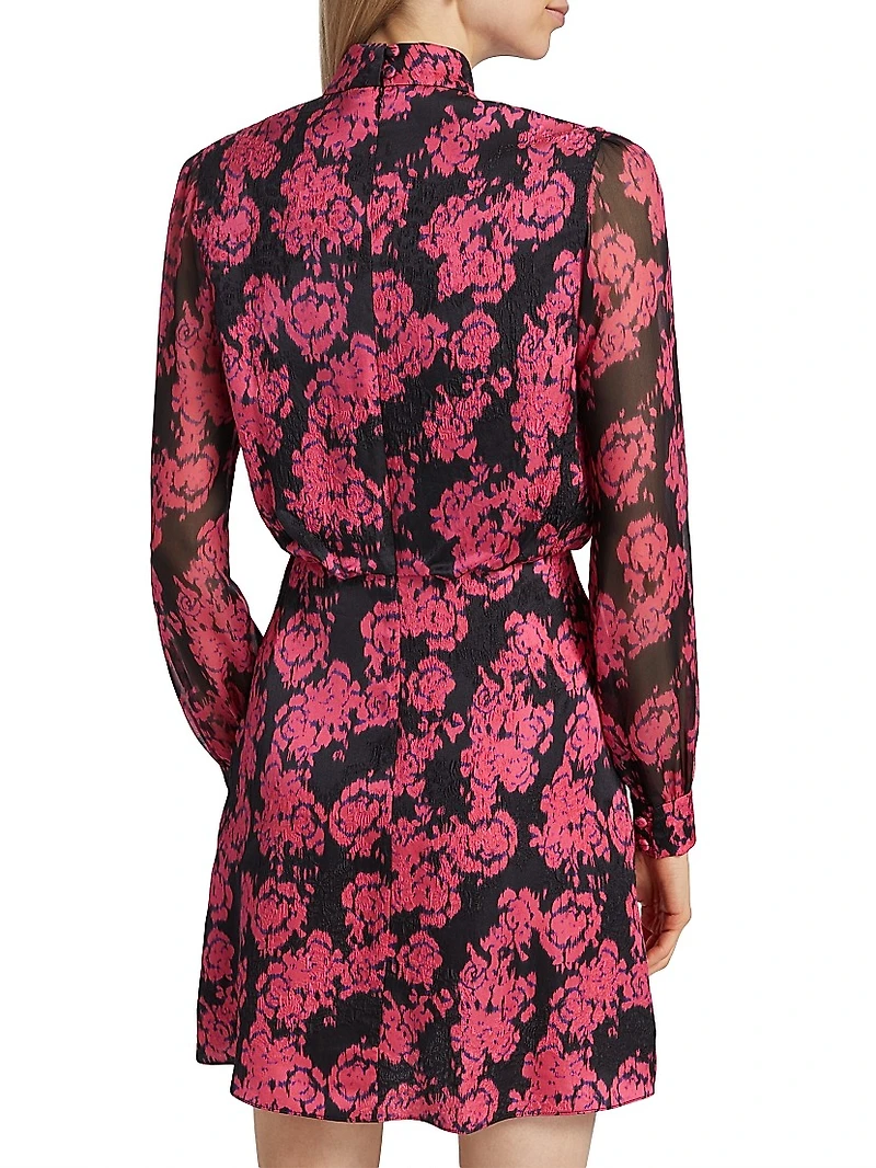 Isa Floral Silk Minidress