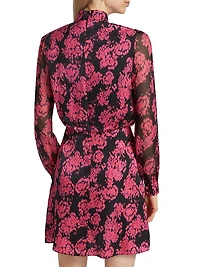 Isa Floral Silk Minidress