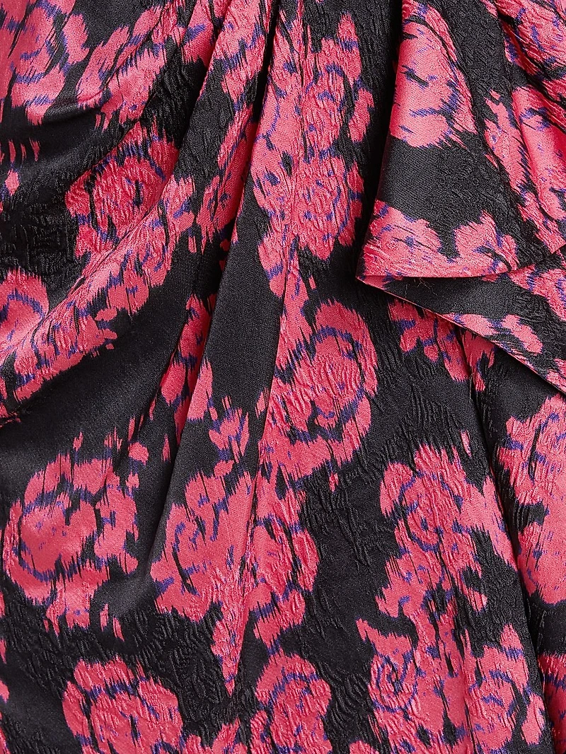 Isa Floral Silk Minidress