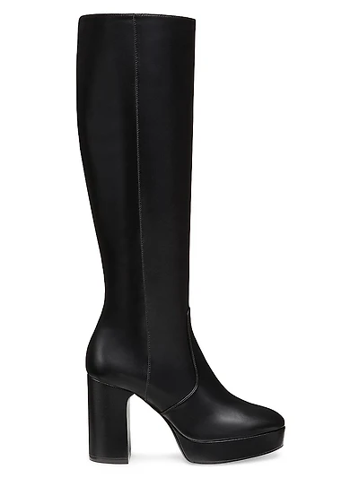 Dayna 100MM Leather Platform Boots