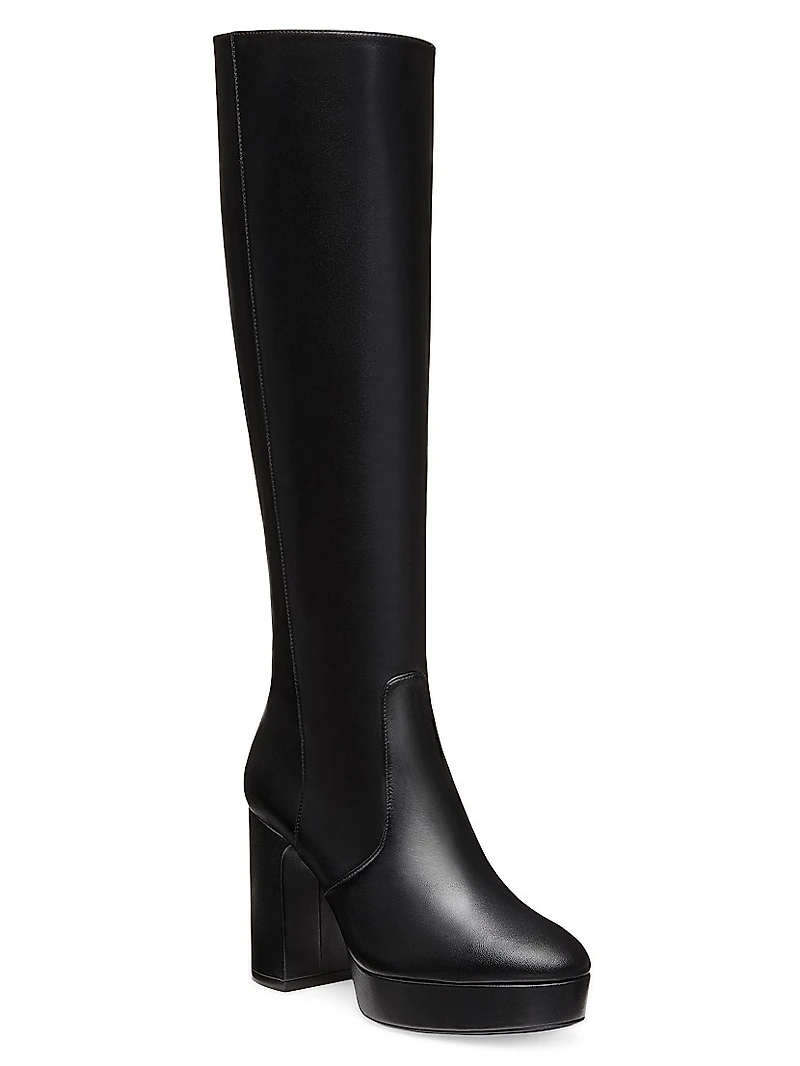 Dayna 100MM Leather Platform Boots