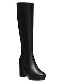 Dayna 100MM Leather Platform Boots