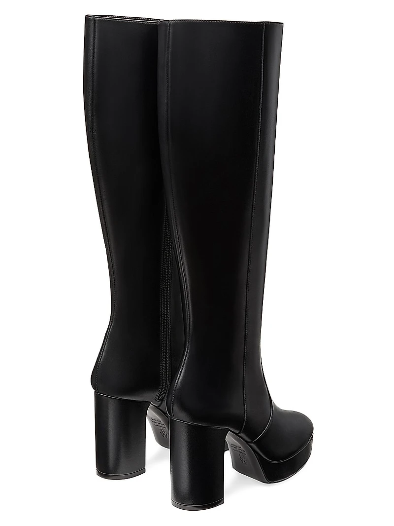 Dayna 100MM Leather Platform Boots