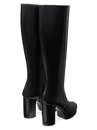 Dayna 100MM Leather Platform Boots