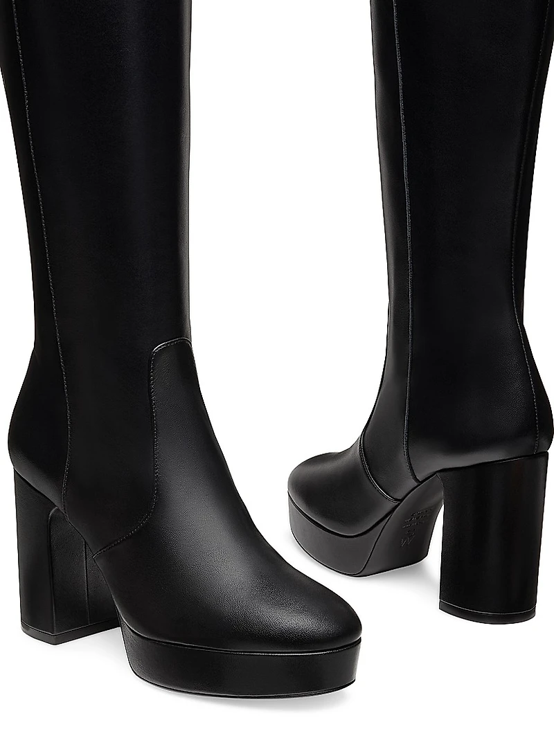 Dayna 100MM Leather Platform Boots