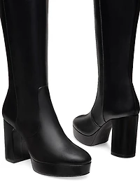 Dayna 100MM Leather Platform Boots