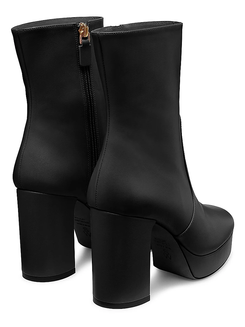 Dayna 100MM Leather Platform Booties