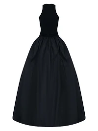 Cate Silk Fit-And-Flare Sleeveless Gown