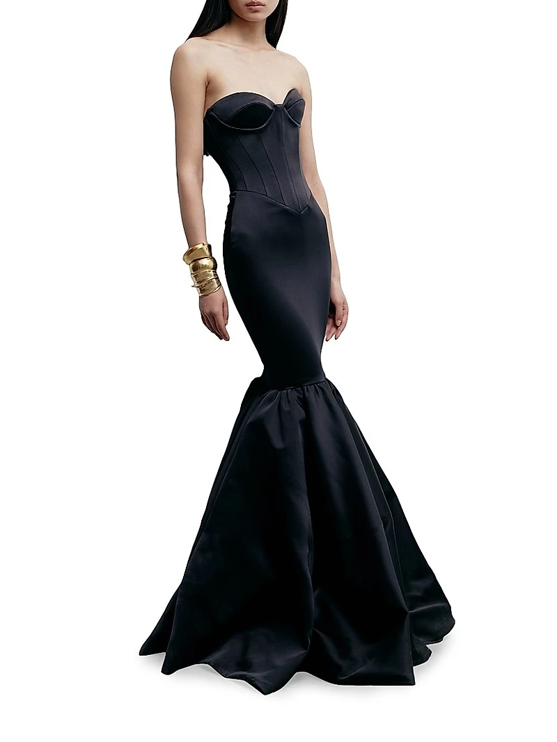 Inara Satin Bustier Mermaid Gown