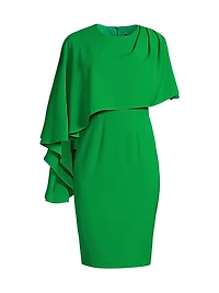 Rayna Sheath Capelet Midi-Dress