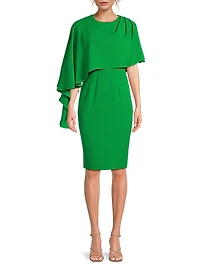 Rayna Sheath Capelet Midi-Dress