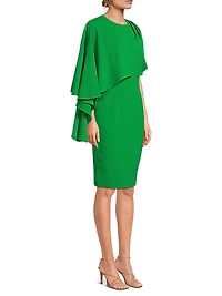 Rayna Sheath Capelet Midi-Dress