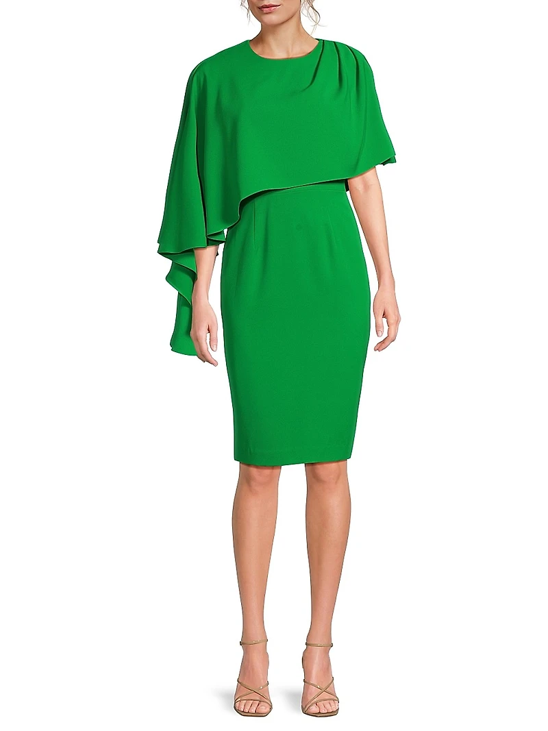 Rayna Sheath Capelet Midi-Dress