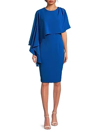 Rayna Sheath Capelet Midi-Dress
